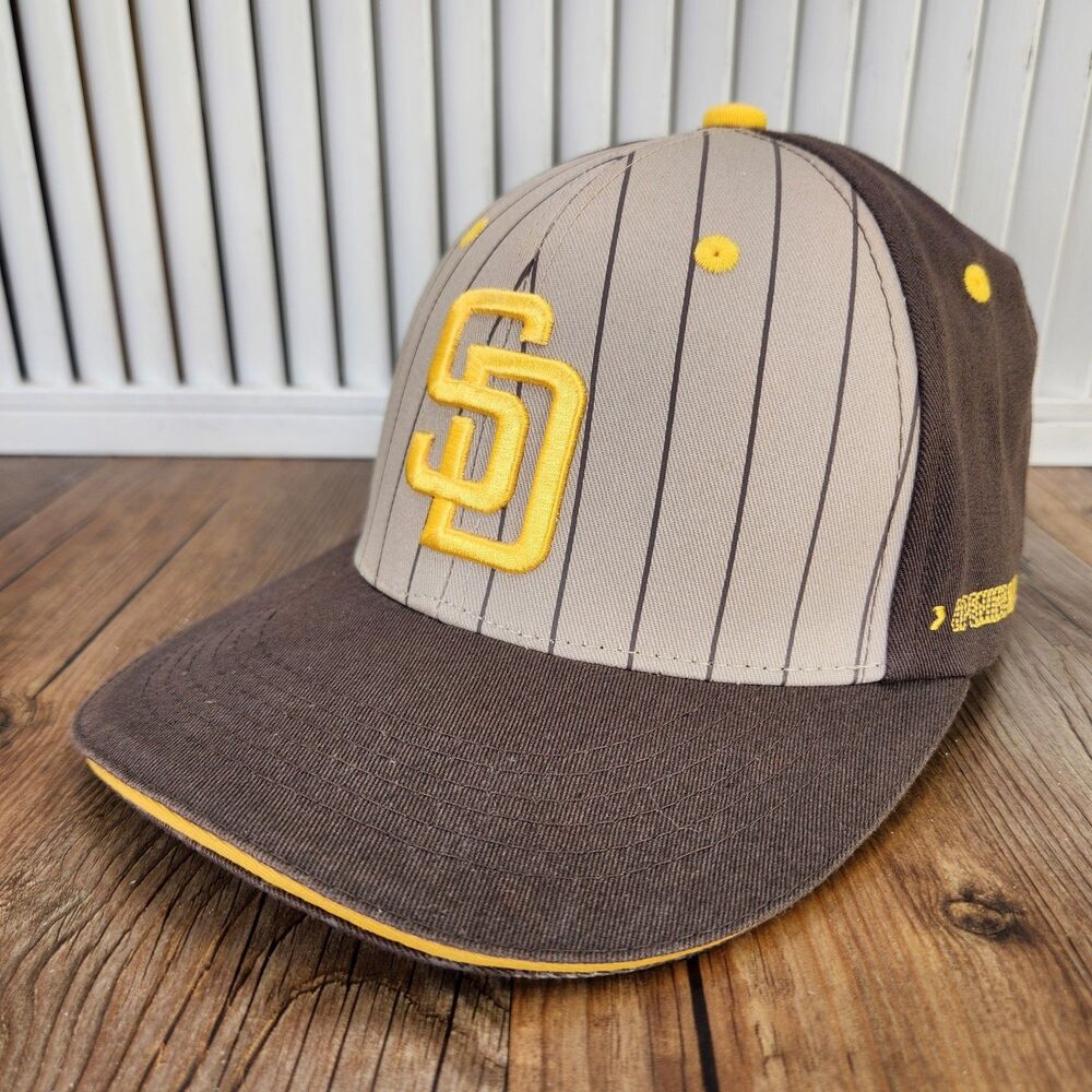 Melonwear San Diego Padres Snapback Hat Brown Pinstripe Opening Series Sycuan